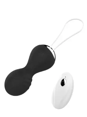 Kulki-Vibrating Silicone Kegel Balls USB 10 Function / Remote control -Black