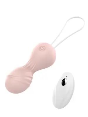 Kulki-Vibrating Silicone Kegel Balls USB 10 Function / Remote control -Flesh