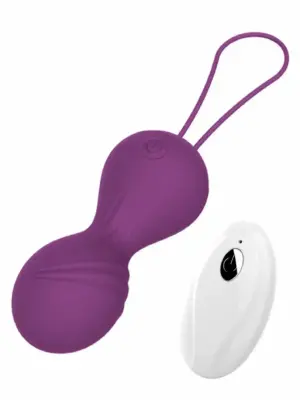 Kulki-Vibrating Silicone Kegel Balls USB 10 Function / Remote control -Purple