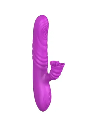 Wibrator-Angelia, USB 3 functions of thrusting / 20 vibrations Purple