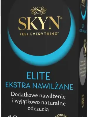 Prezerwatywy SKYN Elite Extra Lube BX10 bezlateksowe 53 mm