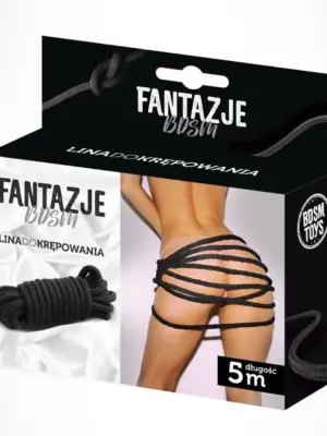 Linki - Fantazje BDSM Lina do krępowania 5m Czarna