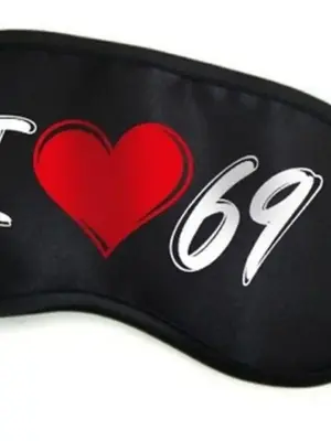 Maska- Opaska na oczy ""I LOVE 69""