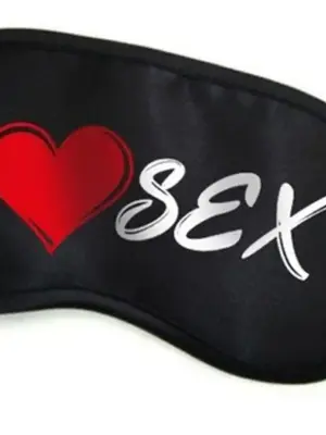 Maska- Opaska na oczy "" I LOVE SEX""