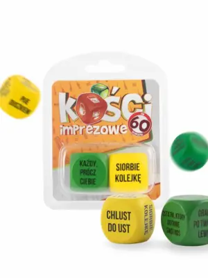Zabawka - Kości imprezowe - na 60 urodziny - różne kolory