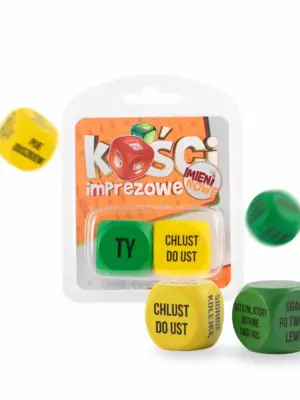 Zabawka - Kości imprezowe- imieninowe - różne kolory