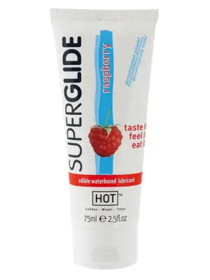 Żel-HOT Superglide RASPBERRY- 75ml  edible lubricant waterbased