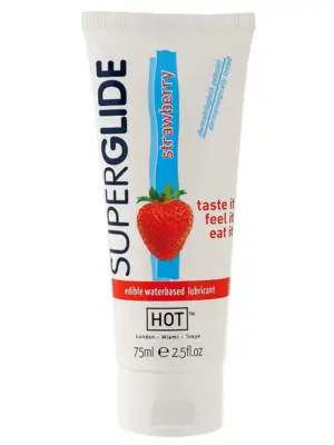 Żel-HOT Superglide STRAWBERRY- 75ml edible lubricant waterbased