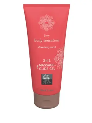 Żel/sprej-Shiatsu 2in1 Massage-Glide Strawberry scent 200ml.