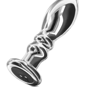 Buttplug Vibr. Ribbed Medium Silver