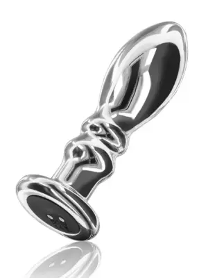 Buttplug Vibr. Ribbed Medium Silver