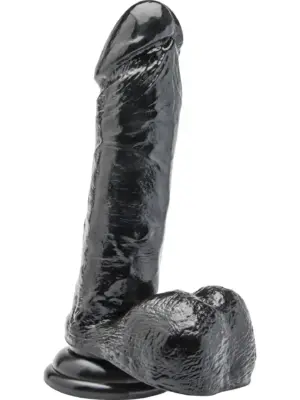 Dildo 7 inch with Balls Black