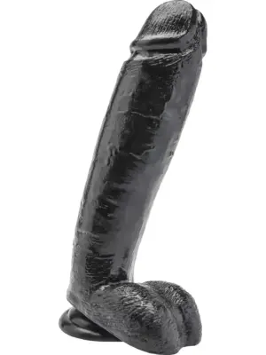 Dildo 10 inch with Balls Black