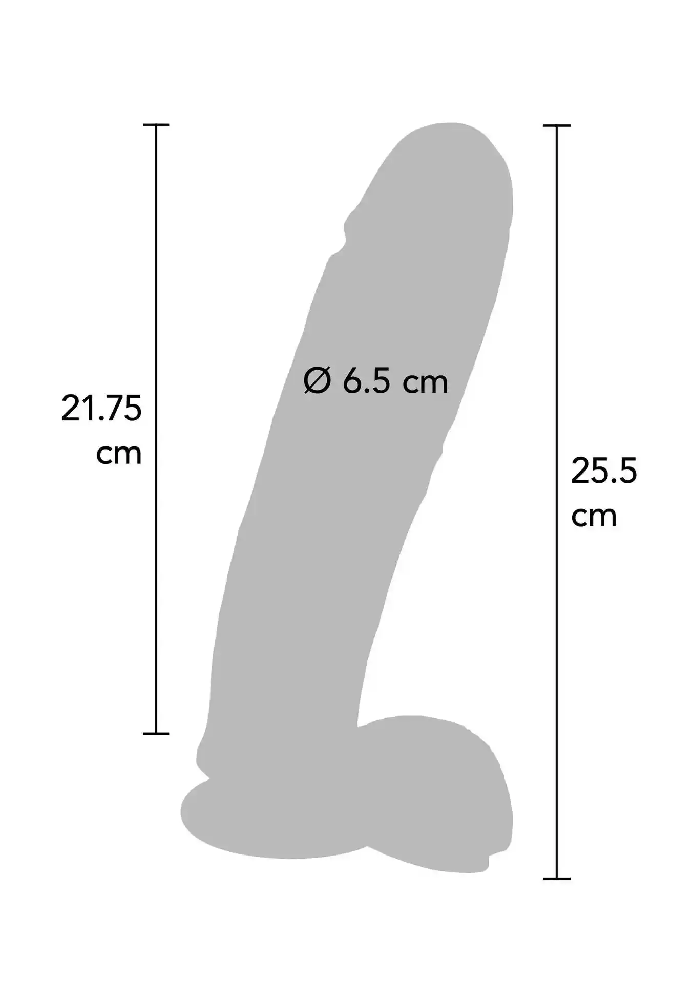 Dildo 10 inch with Balls Black - obrazek 3