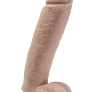 Dildo 10 inch with Balls Light skin tone