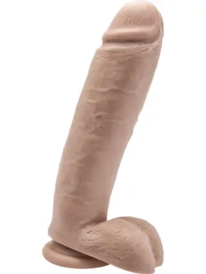 Dildo 10 inch with Balls Light skin tone