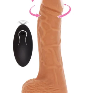 Up&Down Rotating Vibr Dildo Light skin tone