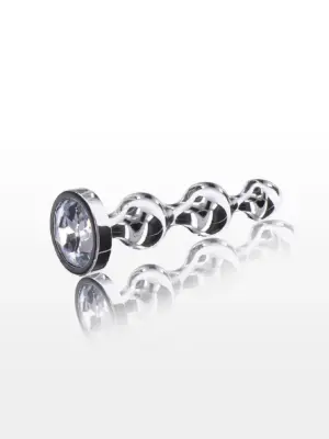 Diamond Star Beads Large Silver