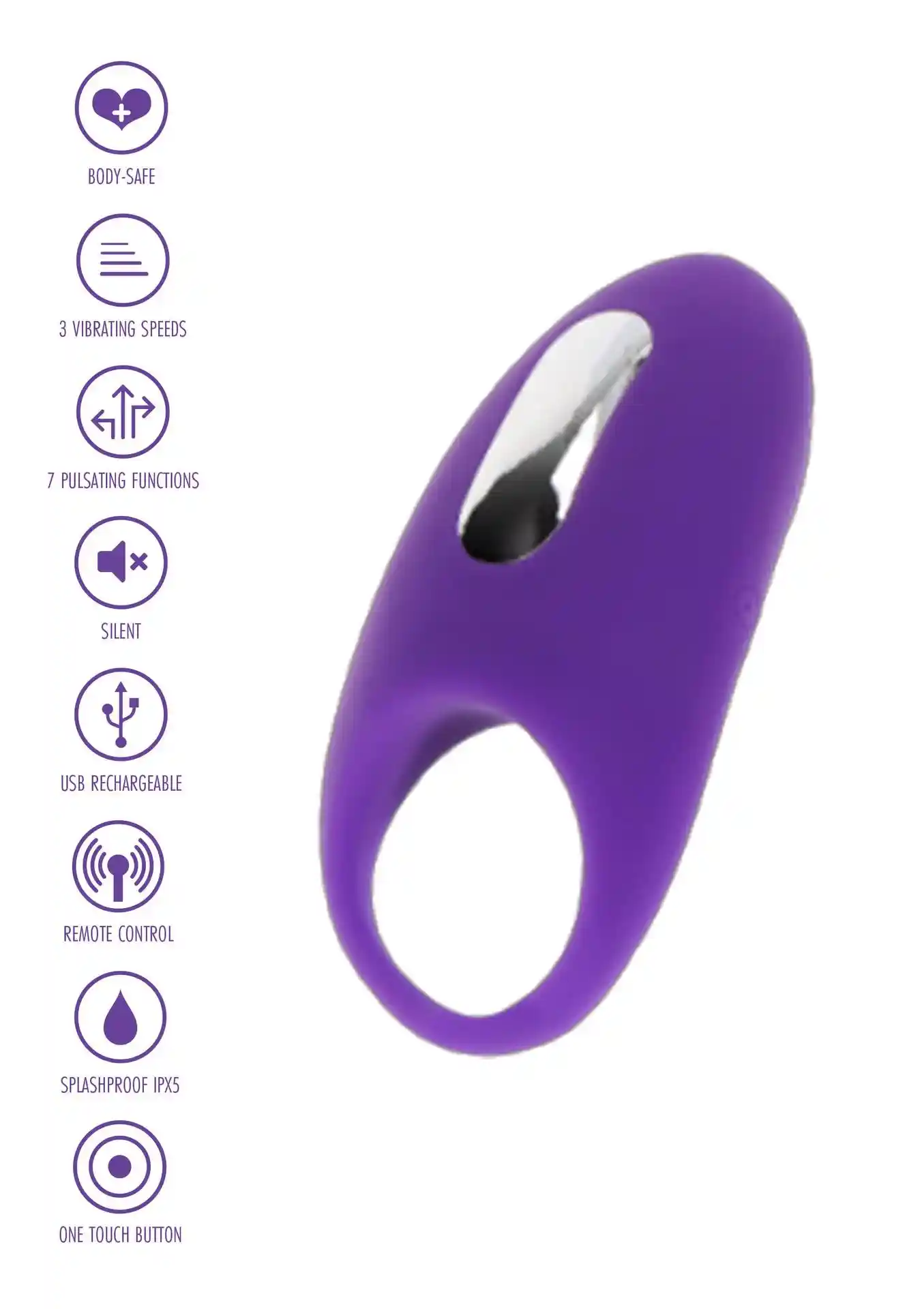 Tease & Arouse C-Ring Purple - obrazek 5