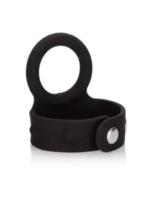 3-Snap Scrotum Ring - Medium Black
