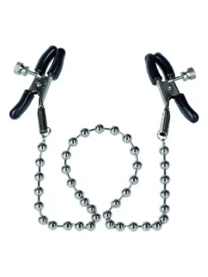 Silver Beaded Nipple Clamps Metal