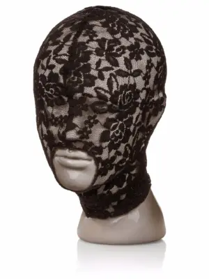 Maska BDSM Scandal Lace Hood Black