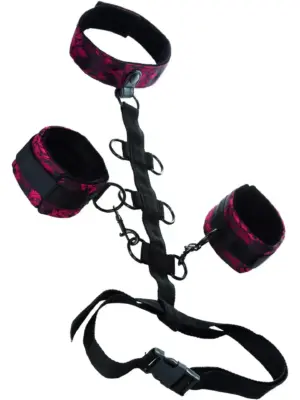 Obroża z Kajdanami Scandal Collar Body Restraint Czarna