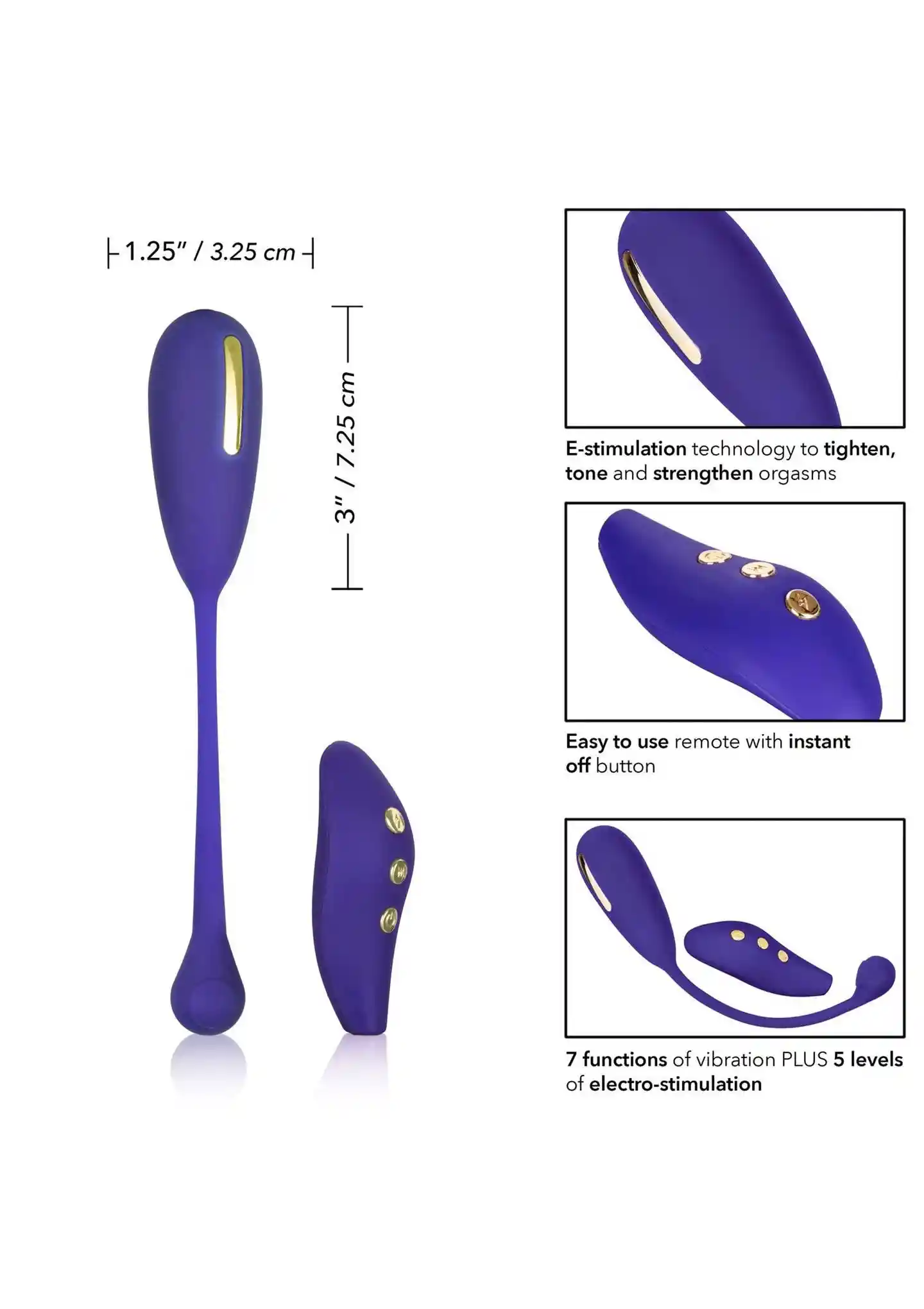 Estim Remote Kegel Exerciser Blue - obrazek 6