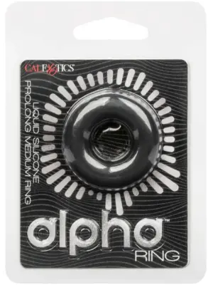 Pierścień Pogrubiający Alpha Prolong Medium Silikonowy Czarny