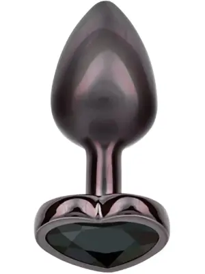 Diamond Heart Plug Small Black