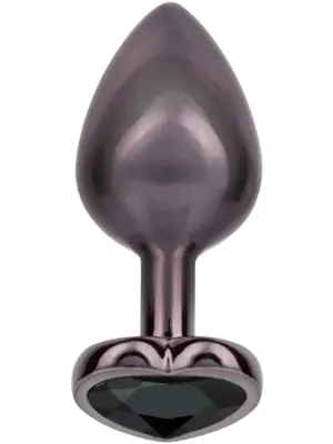 Diamond Heart Plug Large Black