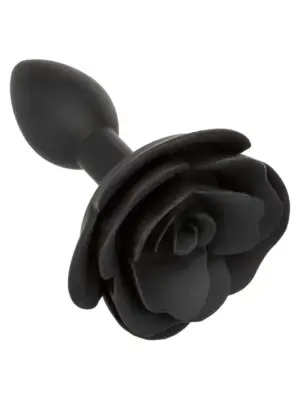 Small Rose Anal Plug Black