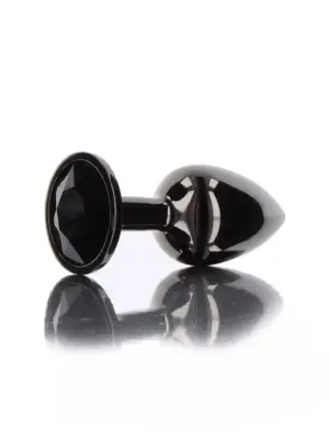 Butt Plug With Diamond Jewel S Black