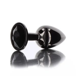 Butt Plug With Diamond Jewel L Black