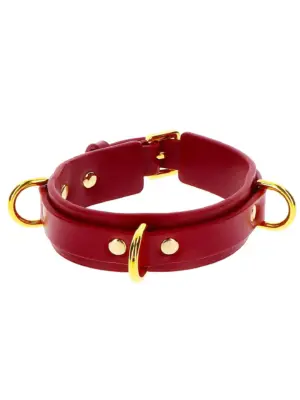 D-Ring Collar Deluxe Red