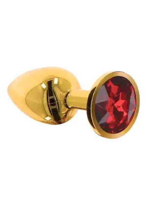 Butt Plug With Diamond Jewel M Gold