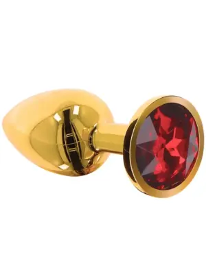 Butt Plug With Diamond Jewel L Gold