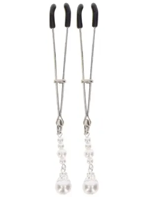 Tweezers With Pearls Silver