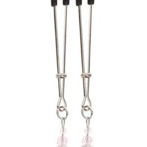Tweezers With Beads Silver