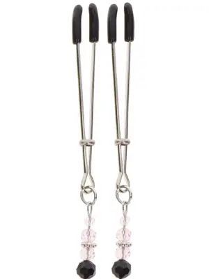 Tweezers With Beads Silver