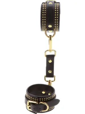 Studded Wrist Cufs Set Black
