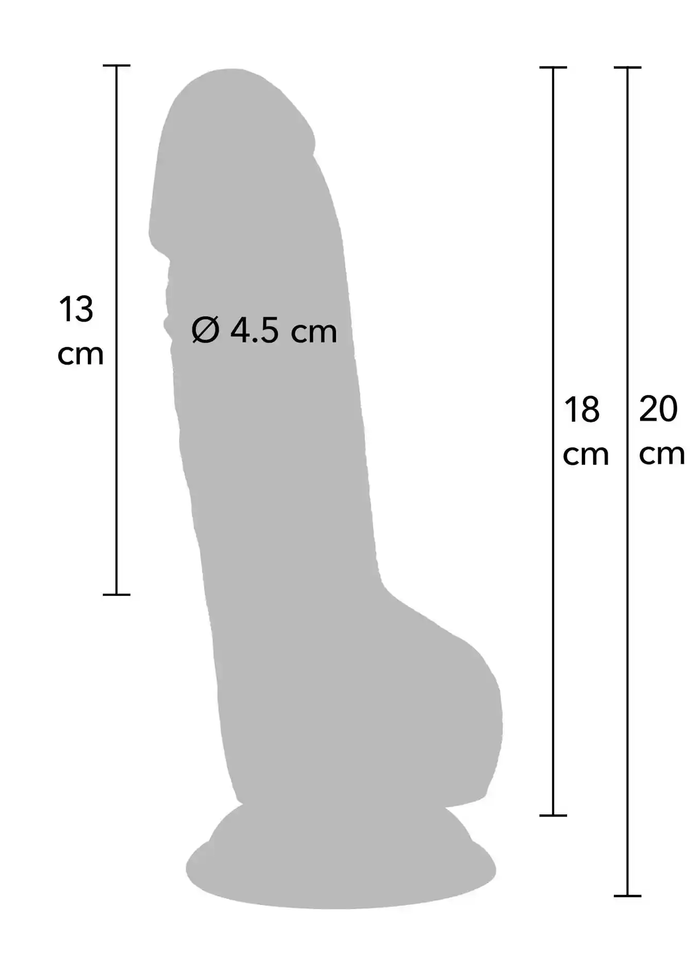 Realistic Dildo PVC 18 cm - obrazek 8