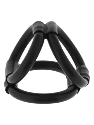 Tri Ring Cock Cage Black