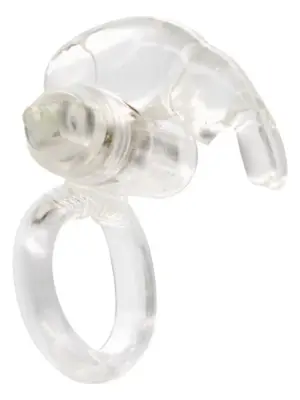 Rabbit Vibrating Cockring Transparent