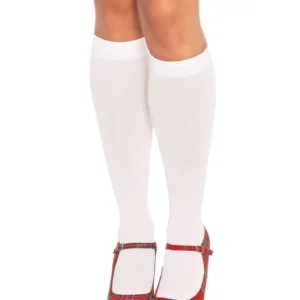 Nylon Knee Highs White