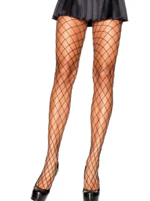 Diamond Fishnet Pantyhose Black