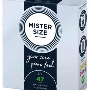 MISTER SIZE 47mm Condoms 3pcs Natural