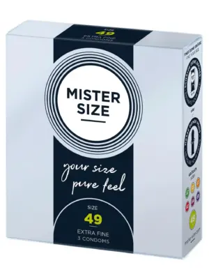 MISTER SIZE 49mm Condoms 3pcs Natural