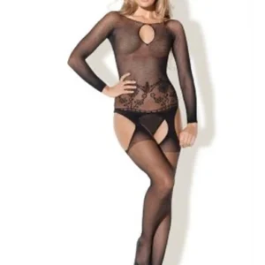 Bielizna-Bodystocking Czarny S/M """"Kiss Me""""