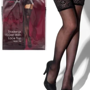 Bielizna-Pończochy Czarne L/XL """"Kiss Me""""